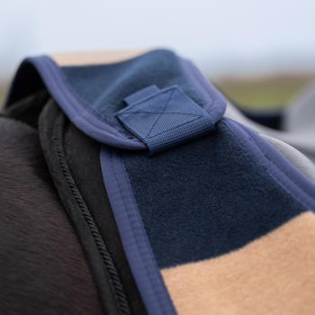Preview: HV POLO Exercise blanket, Fleece,  HVPGwenny, Navy-Camel