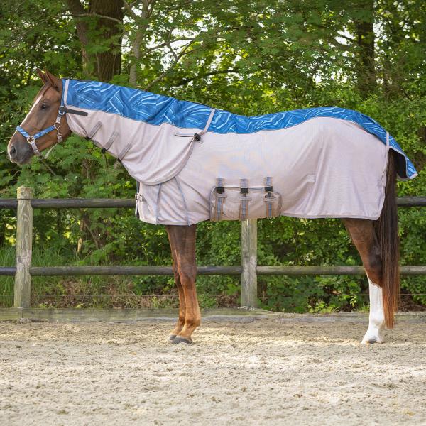 QHP Fliegendecke Combo m. Halsteil, Seashell